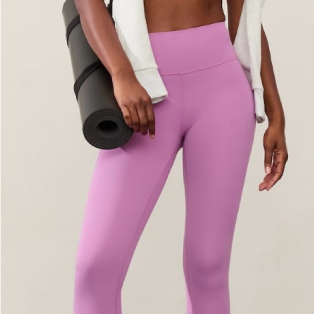 Athleta Transcend 7/8 Leggings Large High Rise Lotus Pink NWT